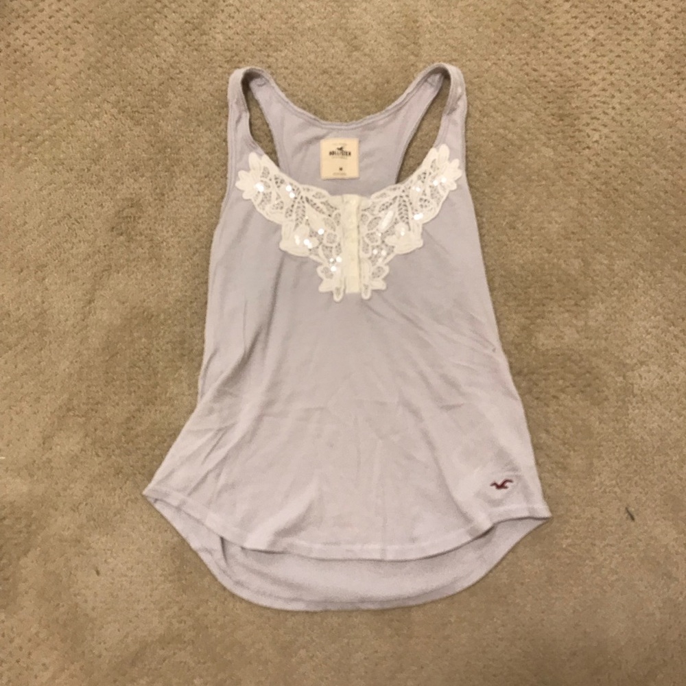Hollister tank top with lace detail